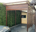 Wiata | Garażowa Granit I 300 x 500 cm (Słupek 210 cm) z dachem poliwęglanowym brązowym 55%