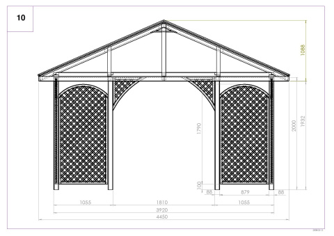 Altana | Marysia 400 x 400 cm (Słupy 9 x 9 cm) Altana | Marysia 400 x 400 cm (Słupy 9 x 9 cm)