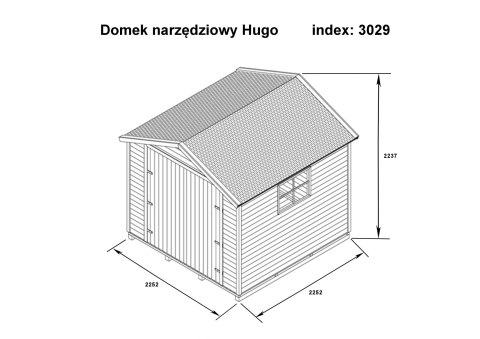 Domek HUGO 225cm x 225cm Domek HUGO 225cm x 225cm