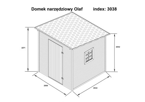 Domek narzędziowy Olga (200x200) Domek narzędziowy Olga (200x200)