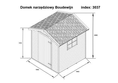 Domek narzędziowy R4 (180cm x 180cm) Domek narzędziowy R4 (180cm x 180cm)