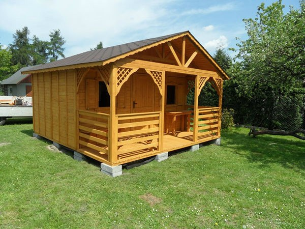 Domek ogrodowy | John 450 x 450 cm + taras 150 cm Domek ogrodowy | John 450 x 450 cm + taras 150 cm