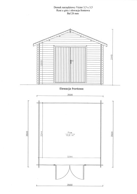 Domek Victor 3,5x3,5 Domek Victor 3,5x3,5