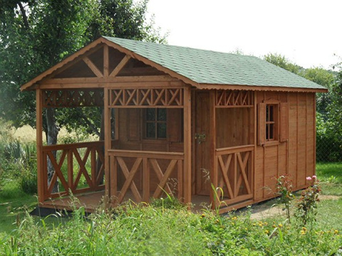 Domek ogrodowy | Michael 300 x 300 cm + Taras 225 cm Domek ogrodowy | Michael 300 x 300 cm + Taras 225 cm