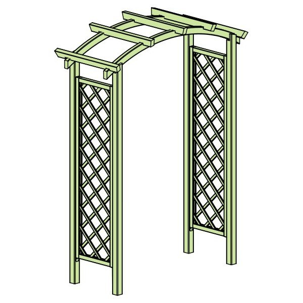 Pergola | Szpaler z kratką 230 x 180 x 65 cm - słupek 7x7 cm Pergola | Szpaler z kratką 230 x 180 x 65 cm - słupek 7x7 cm