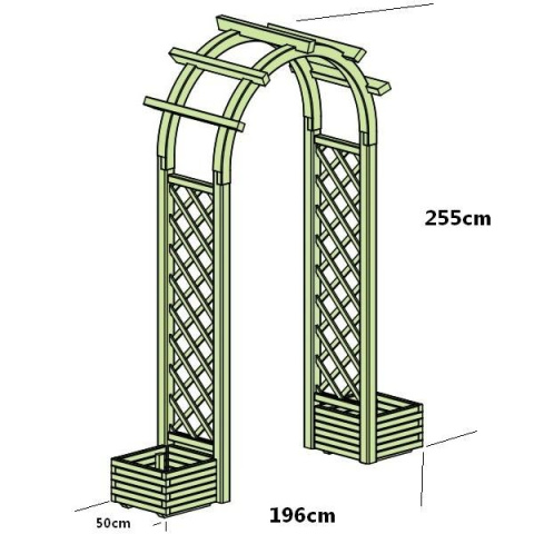 Pergola z donicami (255 x 196 x 50) Pergola z donicami (255 x 196 x 50)