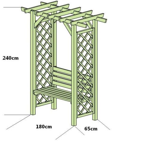 Pergola z ławką /214x140x65/ Pergola z ławką /214x140x65/