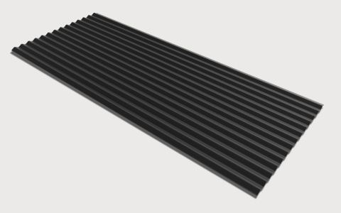 Pokrycie dachu Płyta trapezowa 2,6 m PVC falista 76-18 czarna