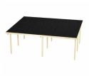 Wiata garażowa dwustanowiskowa Granit II 600 x 500 cm (Słupek 210cm) z dachem czarnym PVC
