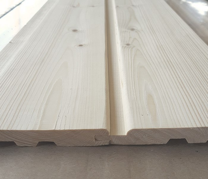 Deska podbitkowa 14 x 121 x 4800 mm | Paczka 3,485 m2 | 48 zł / m2 Deska podbitkowa 14 x 121 x 4800 mm | Paczka 3,485 m2 | 48 zł / m2