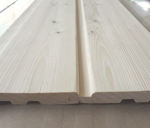 Deska podbitkowa 14 x 121 x 4800 mm | Paczka 3,485 m2 | 39 zł / m2 Deska podbitkowa 14 x 121 x 4800 mm | Paczka 3,485 m2 | 39 zł / m2
