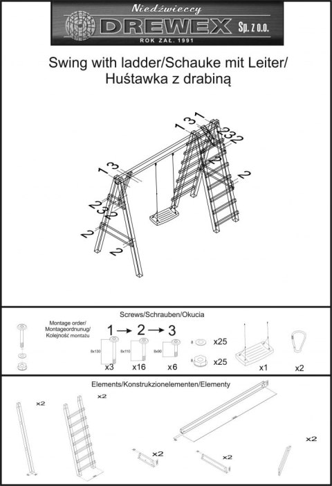 Huśtawka z drabinką Huśtawka z drabinką