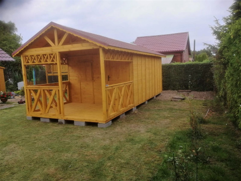 Domek ogrodowy | Michael 300 x 300 cm + Taras 300 cm Domek ogrodowy | Michael 300 x 300 cm + Taras 300 cm