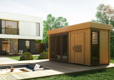 Sauna ogrodowa | AZALIA 400 x 200 zewnętrzna Sauna ogrodowa | AZALIA 400 x 200 zewnętrzna