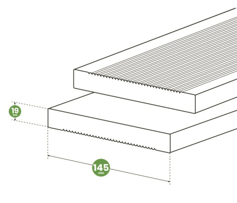 Deska konstrukcyjna | sosna 19 x 145 x 3000 mm Deska konstrukcyjna | sosna 19 x 145 x 3000 mm