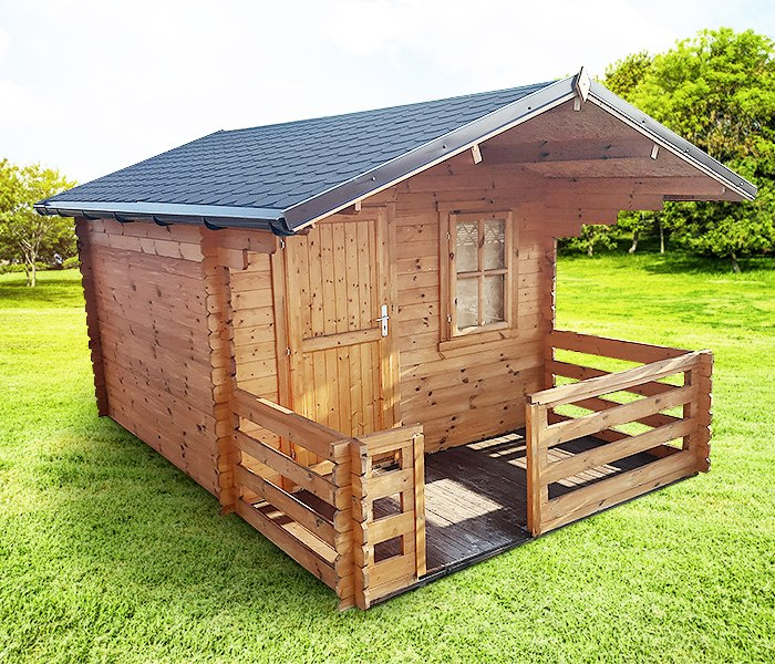 Domek | Ogrodowy Kanada 300 x 300 cm 28mm + podłoga, okiennica i taras 150 cm Domek | Ogrodowy Kanada 300 x 300 cm 28mm + podłoga, okiennica i taras 150 cm