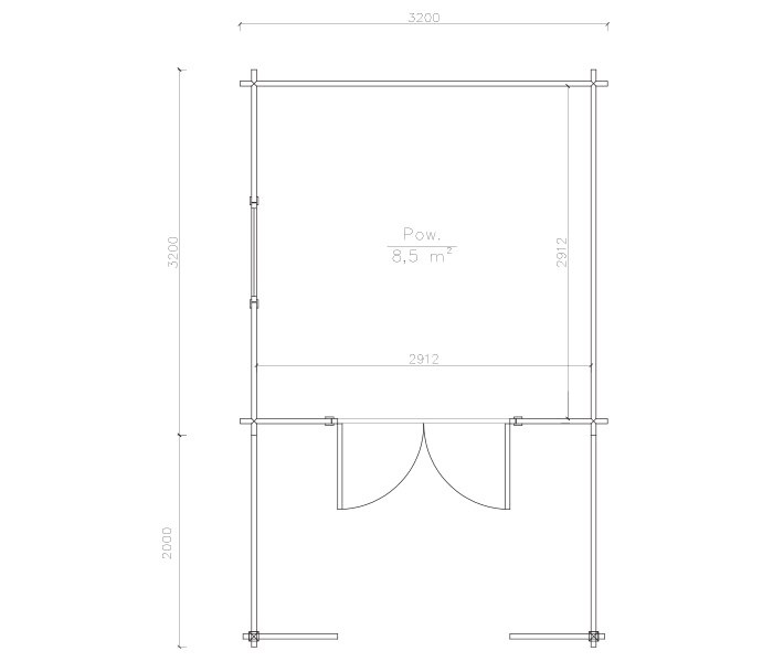 Domek | Sarah 320 x 320 cm + Taras 320 x 200 cm Domek | Sarah 320 x 320 cm + Taras 320 x 200 cm