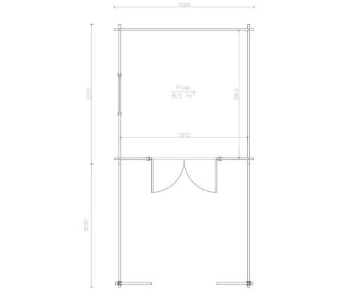 Domek | Sarah 320 x 320 cm + Taras 320 x 300 cm Domek | Sarah 320 x 320 cm + Taras 320 x 300 cm