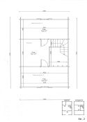 Domek | Gregor z poddaszem 500 x 700 cm + okiennice + schody zabiegowe