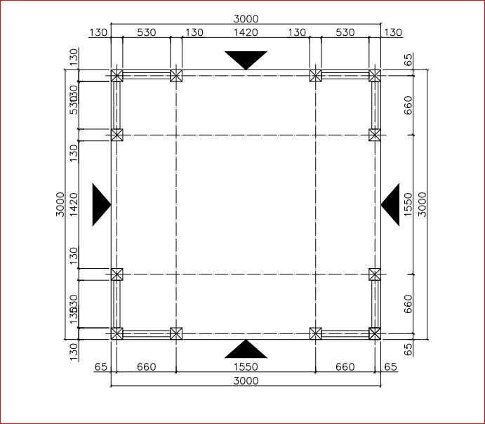 Altana 5 | Drewniana Lilia 3 x 3 m Altana 5 | Drewniana Lilia 3 x 3 m