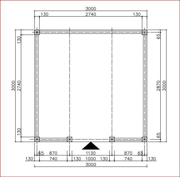 Altana 16 | Drewniana Narcyz 3 x 3 m Altana 16 | Drewniana Narcyz 3 x 3 m