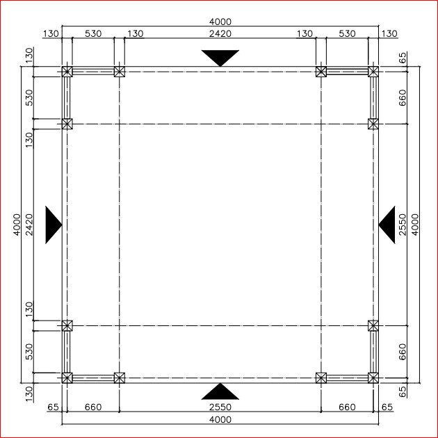 Altana 5 | Drewniana Lilia 4 x 4 m Altana 5 | Drewniana Lilia 4 x 4 m