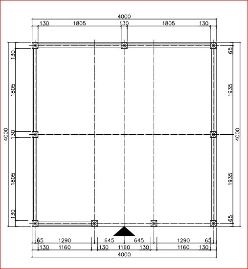 Altana 16 | Drewniana Narcyz 4 x 4 m Altana 16 | Drewniana Narcyz 4 x 4 m