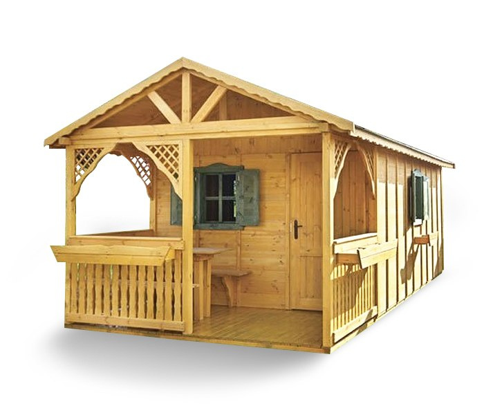 Domek ogrodowy | Peter 300 x 450 cm + Taras 225 cm Domek ogrodowy | Peter 300 x 450 cm + Taras 225 cm