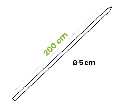Palik | Ostrzony 200 cm - Ø 6 cm Palik | Ostrzony 200 cm - Ø 6 cm