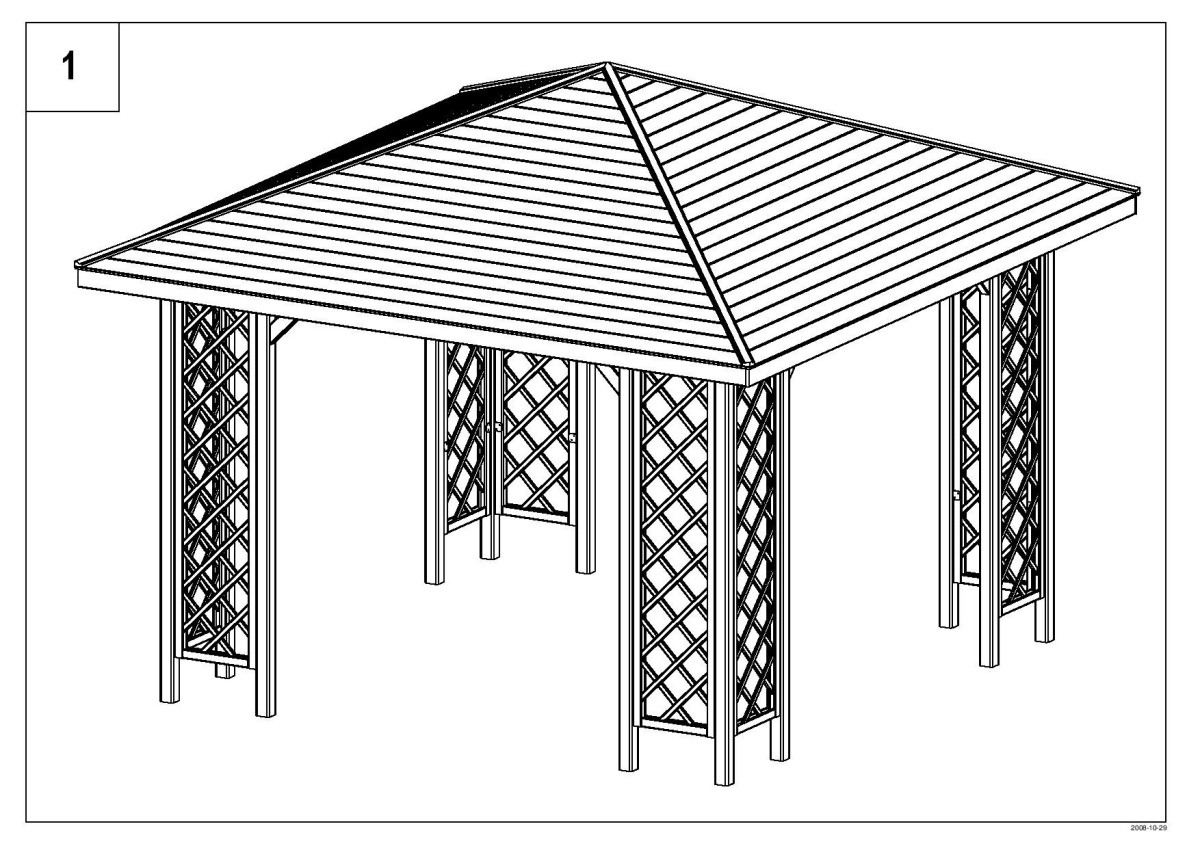Altana | Marysia 300 x 300 cm (Słupy 7 x 7 cm) Altana | Marysia 300 x 300 cm (Słupy 7 x 7 cm)