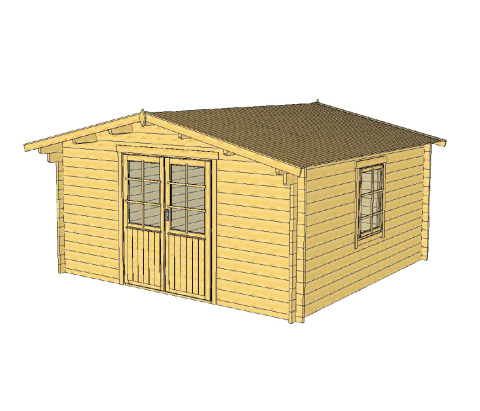 Domek | Ogrodowy narzędziowy NR30 400 x 400 cm 40mm z podłogą Domek | Ogrodowy narzędziowy NR30 400 x 400 cm 40mm z podłogą