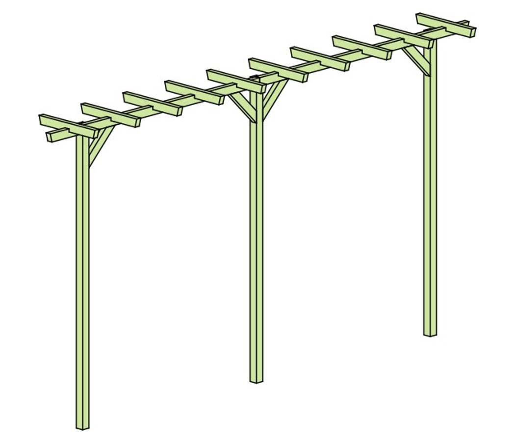 Pergola | Ogrodowa podwójna 240 x 450 x 60 cm Pergola | Ogrodowa podwójna 240 x 450 x 60 cm