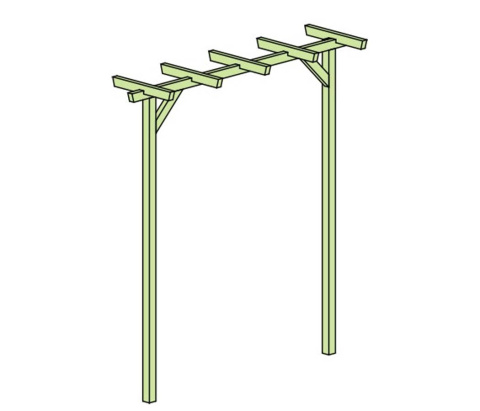 Pergola | Ogrodowa pojedyncza 240 x 225 x 60 cm