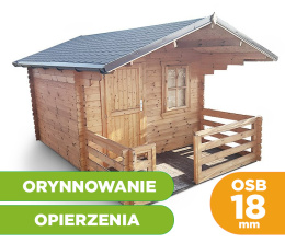 Domek | Kanada 2 ogrodowy 300 x 300 cm 28mm + podłoga 18mm, taras + opierzenia i orynnowanie