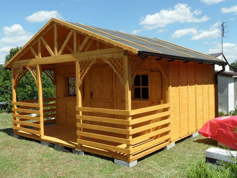 Domek ogrodowy | John 450 x 300 cm + taras 150 cm Domek ogrodowy | John 450 x 300 cm + taras 150 cm