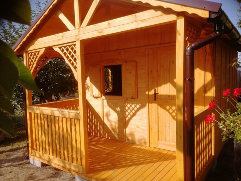 Domek ogrodowy | Peter 300 x 300 cm + Taras 150 cm Domek ogrodowy | Peter 300 x 300 cm + Taras 150 cm