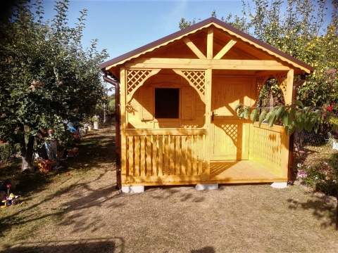 Domek ogrodowy | Peter 300 x 300 cm + Taras 150 cm Domek ogrodowy | Peter 300 x 300 cm + Taras 150 cm