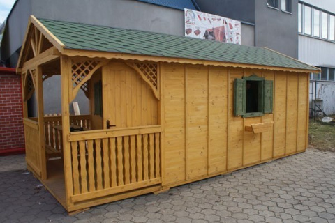 Domek ogrodowy | Peter 450 x 300 cm + Taras 225 cm Domek ogrodowy | Peter 450 x 300 cm + Taras 225 cm