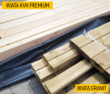 Wiata | KVH Sucha Premium - 350 x 525 cm - słupki 12x12x300 cm garażowa przyścienna - zastrzał prosty