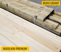 Wiata | KVH Sucha Premium - 350 x 525 cm - słupki 12x12x300 cm garażowa przyścienna - zastrzał prosty