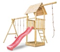 Plac zabaw do ogrodu dla dzieci Alex z podwójną huśtawką i liną do wspinania