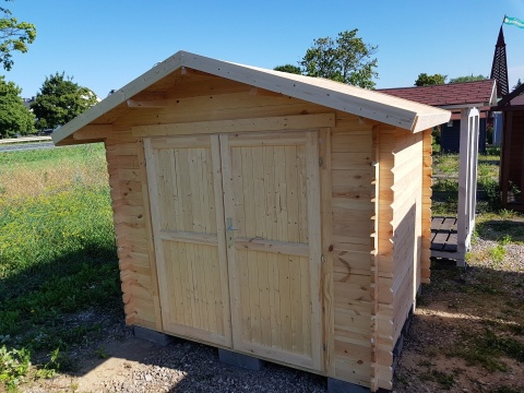 Domek | Ogrodowy narzędziowy Ontario 300 x 300 cm 28mm z podłogą