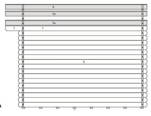 Domek | Ogrodowy narzędziowy Ontario 300 x 300 cm 28mm z podłogą