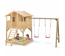 Domek zabaw Borys z huśtawką i piaskownicą