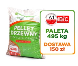 Drewno opałowe | Pellet drzewny EN A1 17,1 MJ/kg (4,75kwh/kg) - PALETA 495 kg