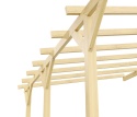 Wiata | KVH Sucha Premium - 400 x 800 cm - słupki 12x12x300 cm garażowa przyścienna - zastrzał prosty