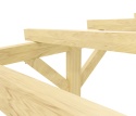 Wiata | KVH Sucha Premium - 400 x 800 cm - słupki 12x12x300 cm garażowa przyścienna - zastrzał prosty
