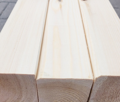 Wiata | KVH Sucha Premium - 400 x 800 cm - słupki 12x12x300 cm garażowa przyścienna - zastrzał prosty Wiata | KVH Sucha Premium - 400 x 800 cm - słupki 12x12x300 cm garażowa przyścienna - zastrzał prosty