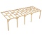 Zadaszenie tarasu 300 x 858 cm pergola ogrodowa przyścienna drewniana