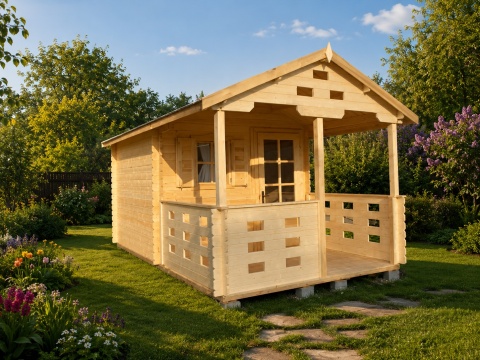 Domek Gina 300 x 300 cm + Taras 300 x 200 cm
